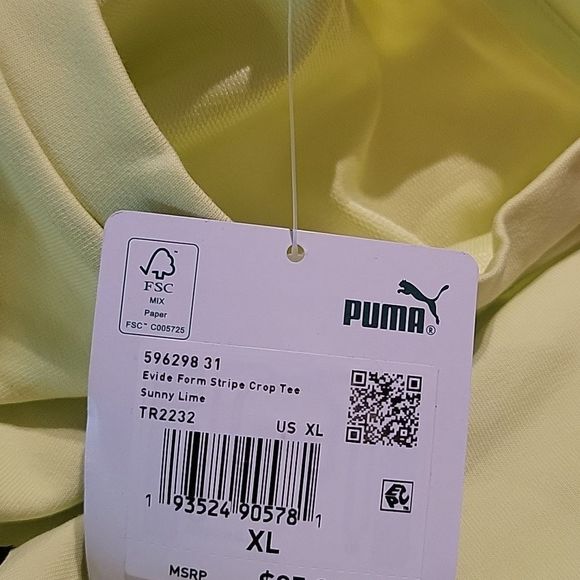 PUMA Evide Form Stripe Crop Tee Size XL - Picture 7 of 7
